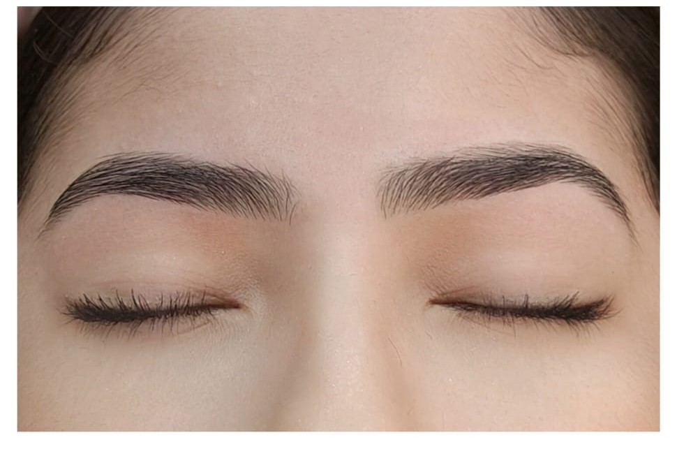 eyebrow threading before after